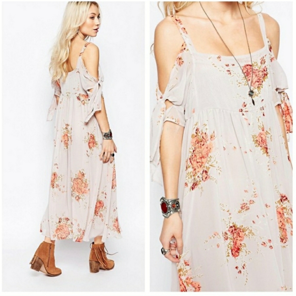 Free People | Tied To You Floral Midi Dress - Picture 5 of 7